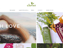 Tablet Screenshot of cloverjuice.com